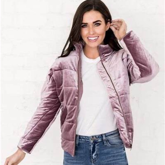 Rachel Parcell Velvet lavender purple jacket designer Fall pink thread 6 M - Picture 2 of 10